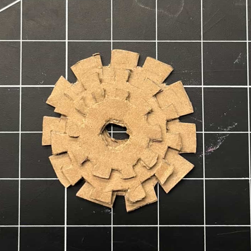 Layering components to compare sizing differences.